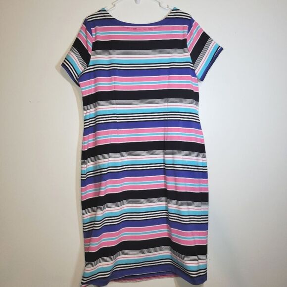 New Talbots Multicolor Striped Dress X - Picture 6 of 12